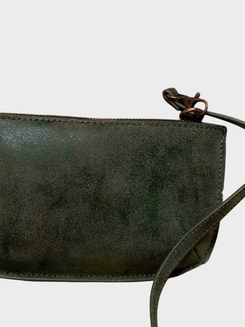 Green Leather Crossbody Bag By Joy Susan - Picture 3 of 5